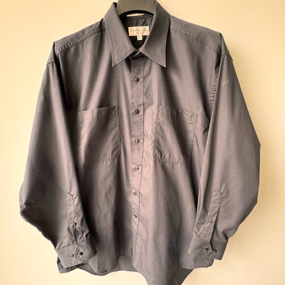 Christian Dior Chemise Cotton Blend Long Sleeve Button Down Shirt Black - Picture 5 of 8
